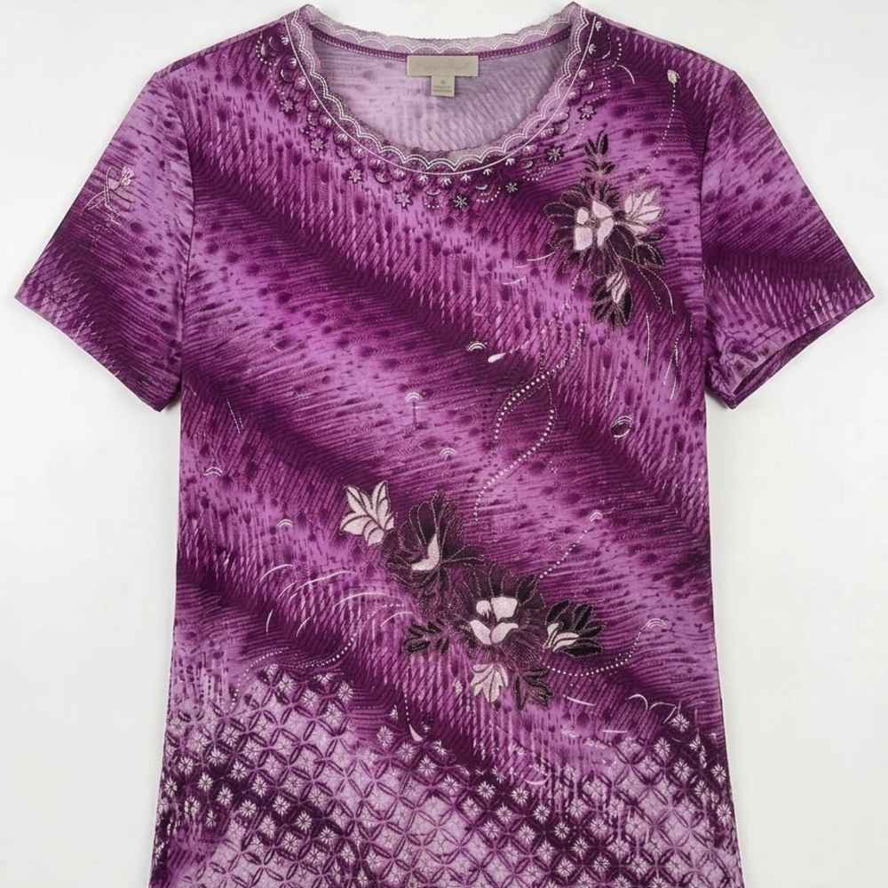 Victoria Purple Floral Women's Top